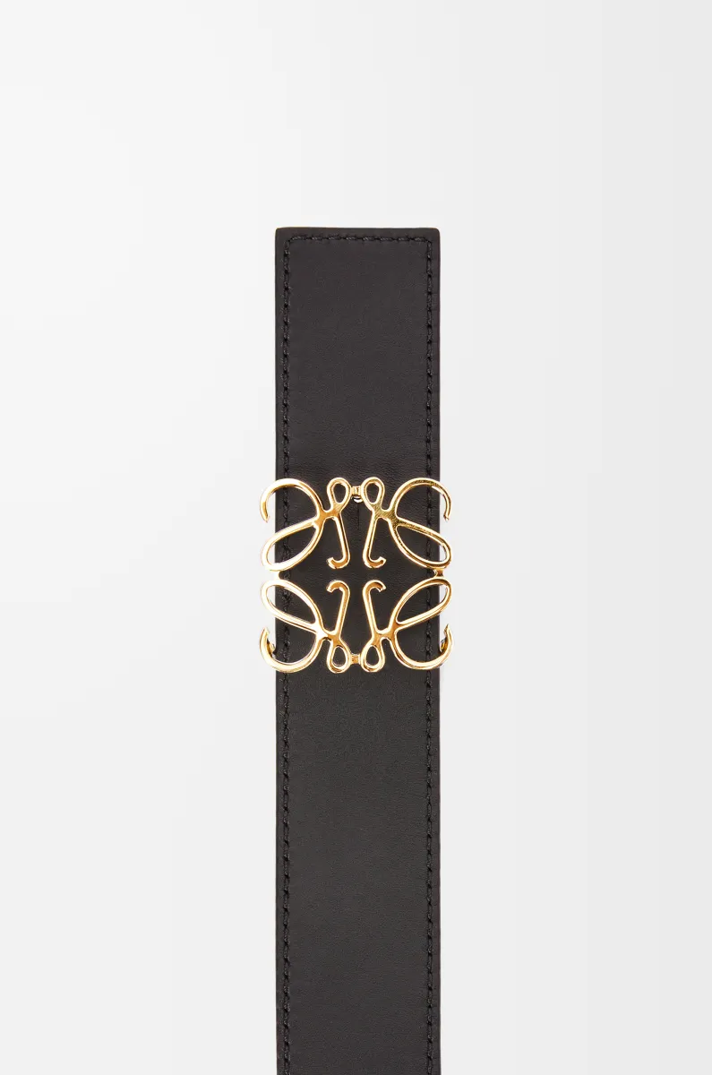 光滑牛皮革双面 Anagram 腰带