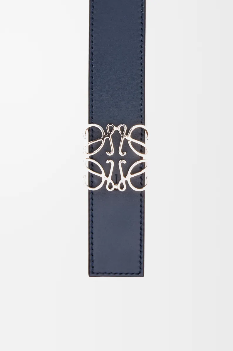 光滑牛皮革双面 Anagram 腰带