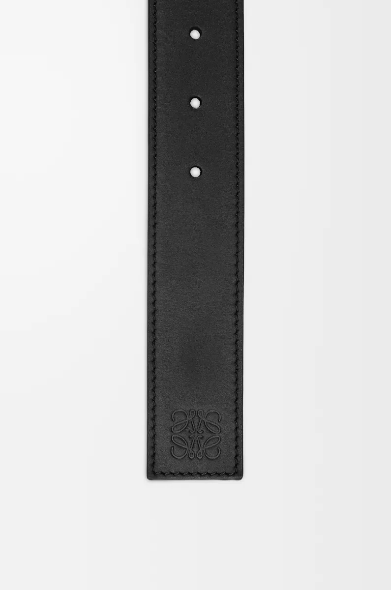 光滑牛皮革滚筒针扣腰带