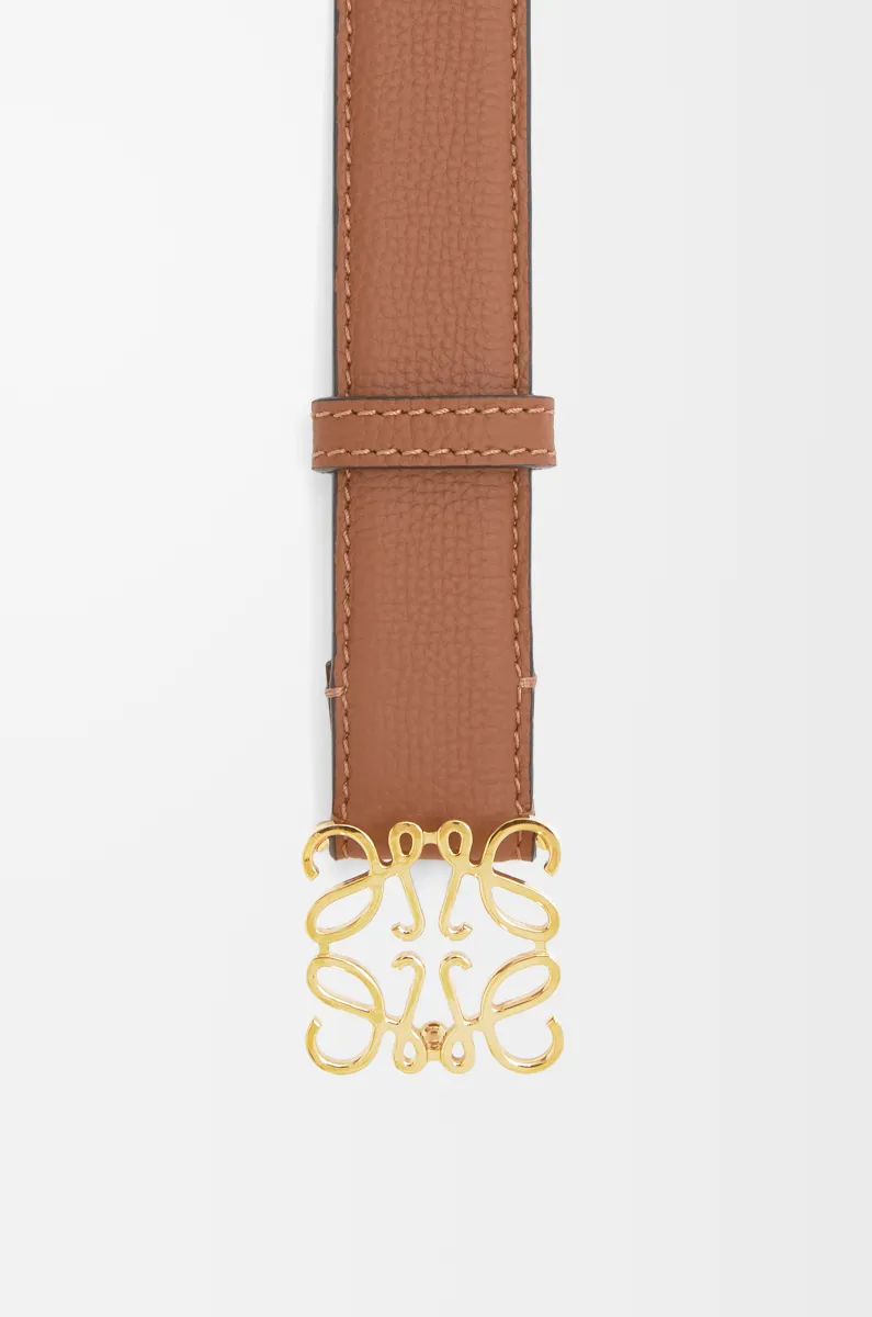 鹅卵石纹牛皮革 Anagram 腰带