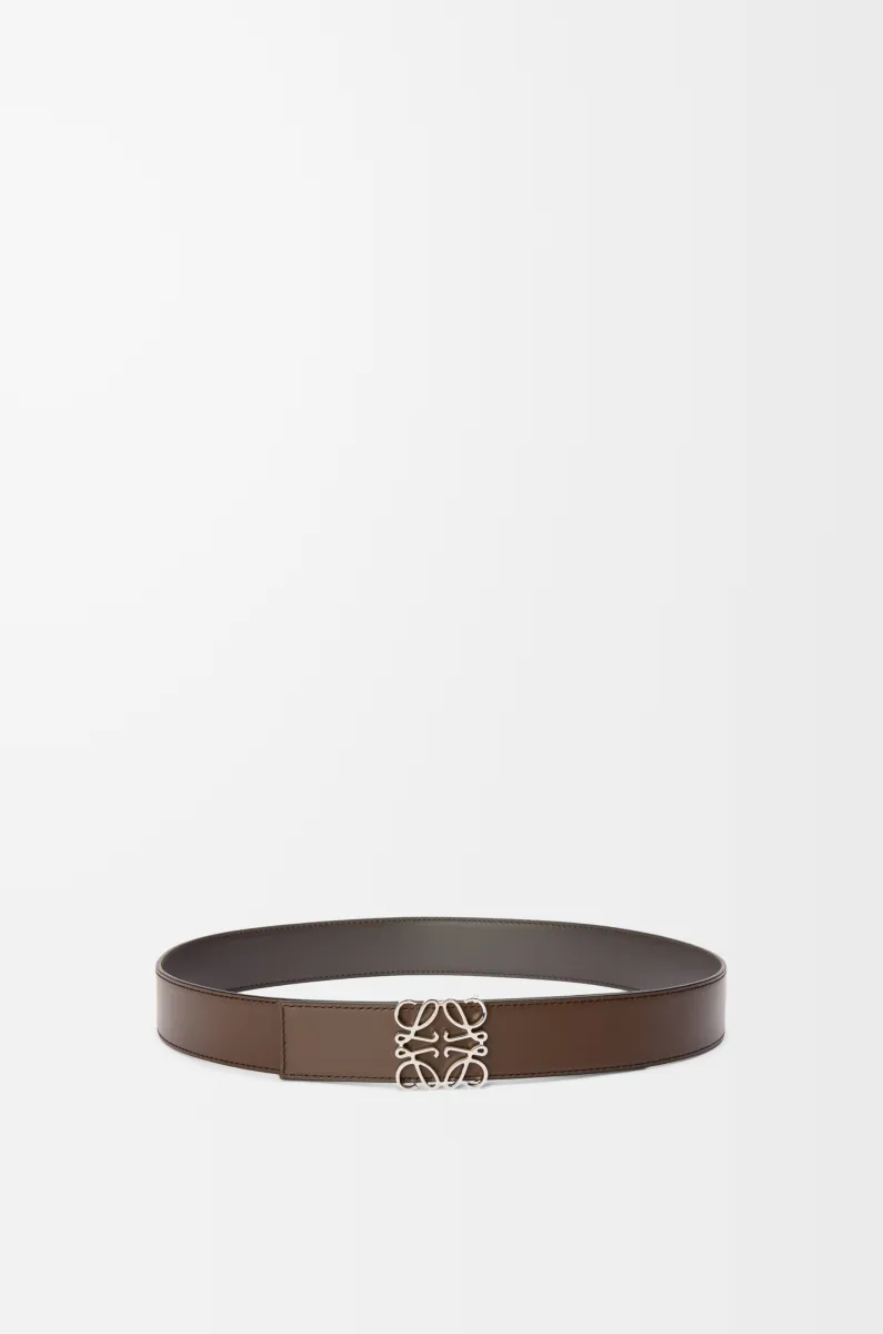 光滑牛皮革双面 Anagram 腰带