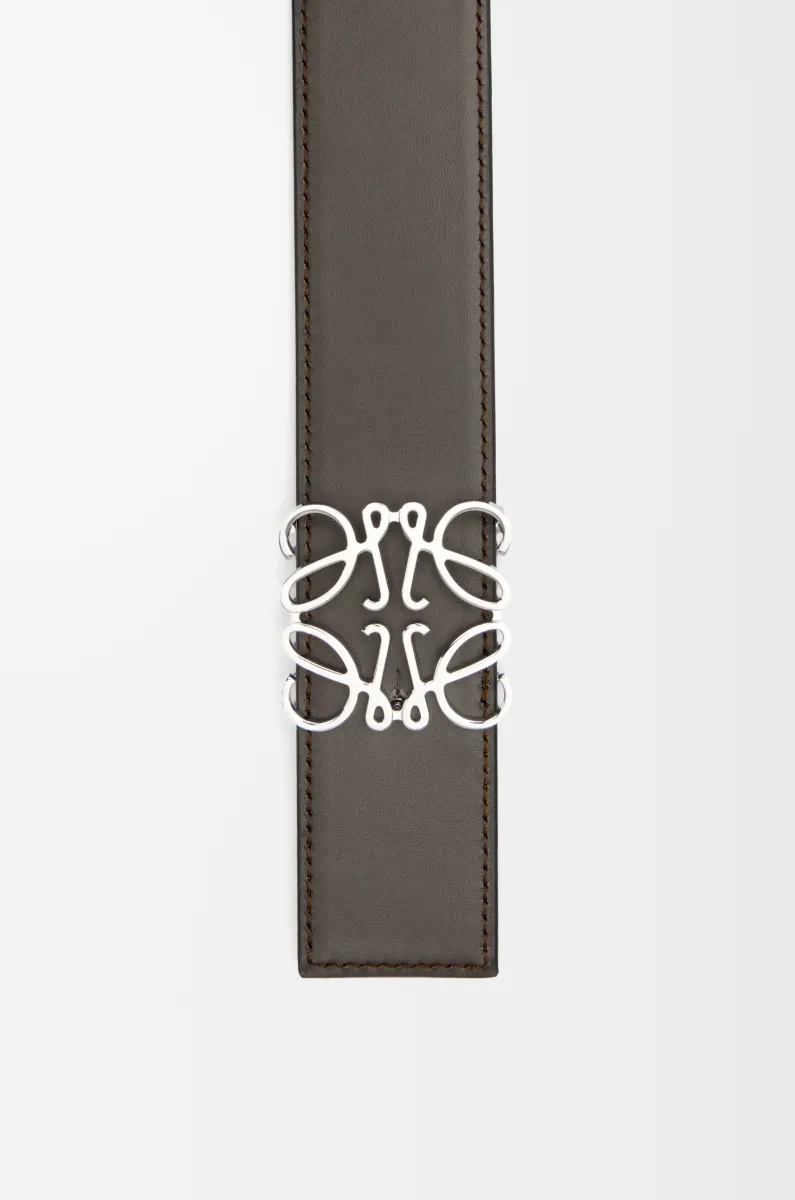 光滑牛皮革双面 Anagram 腰带