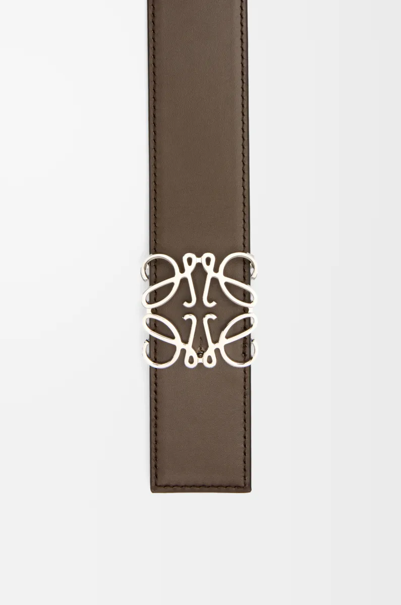 光滑牛皮革双面 Anagram 腰带