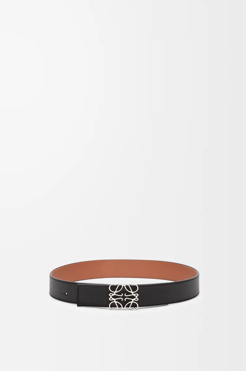 光滑牛皮革双面 Anagram 腰带