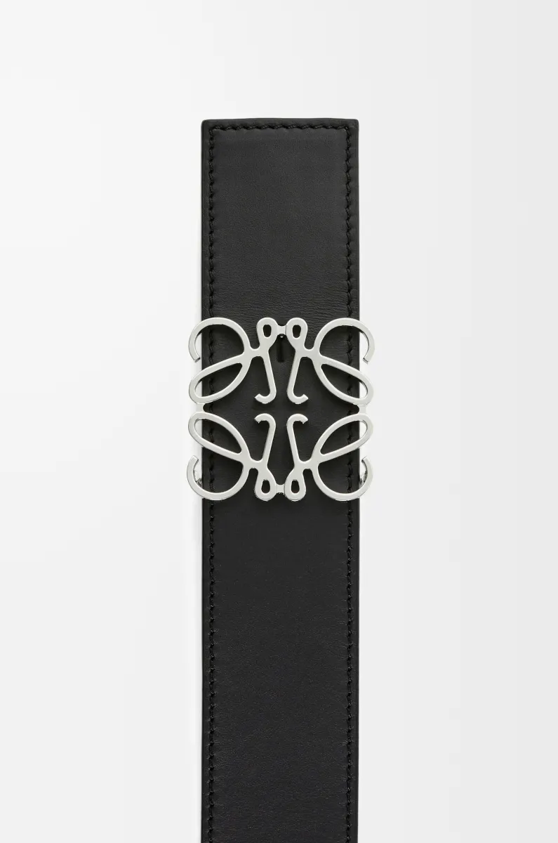 光滑牛皮革双面 Anagram 腰带