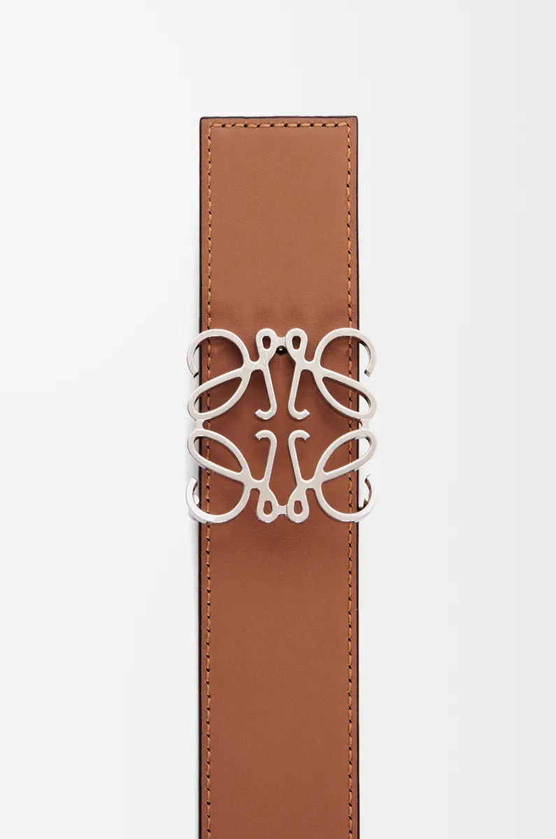 光滑牛皮革双面 Anagram 腰带