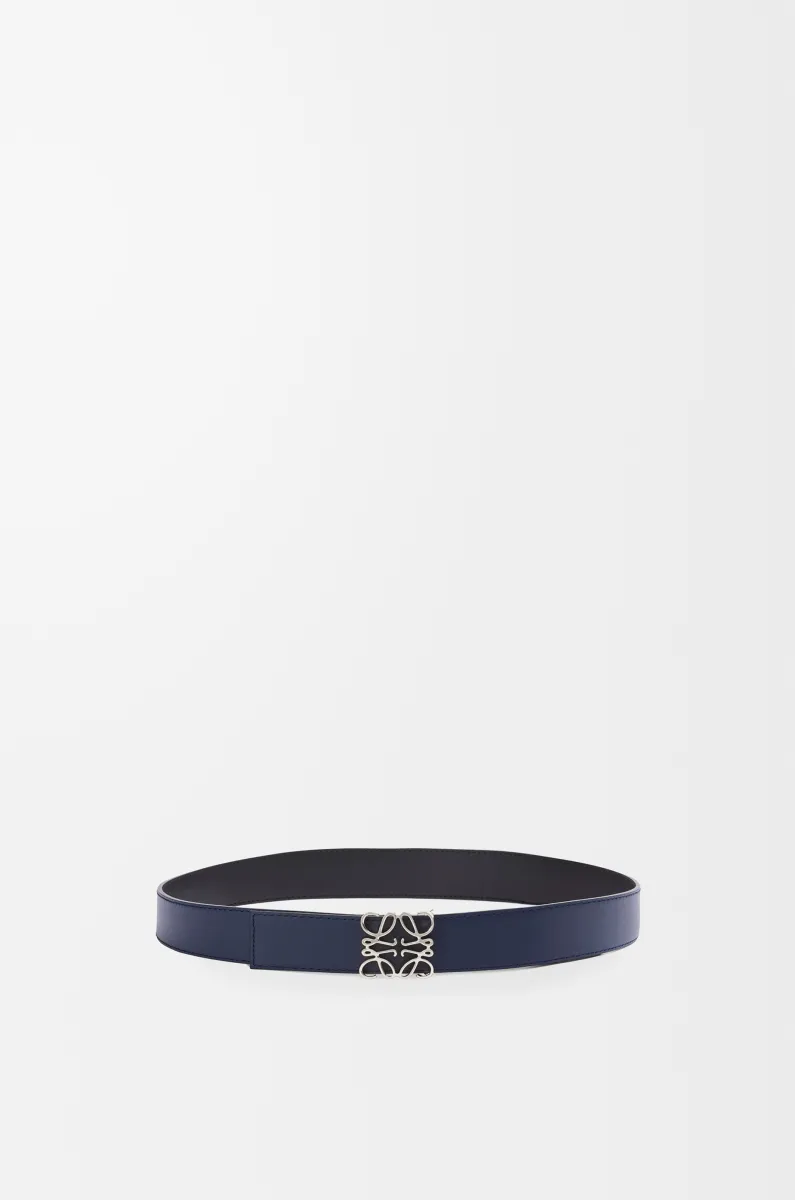 光滑牛皮革双面 Anagram 腰带