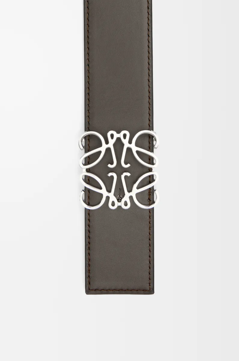 光滑牛皮革双面 Anagram 腰带