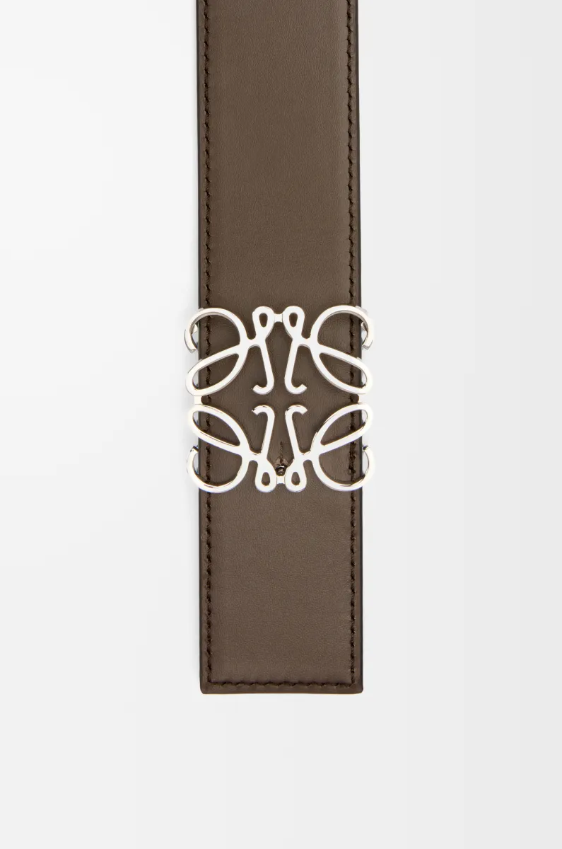 光滑牛皮革双面 Anagram 腰带