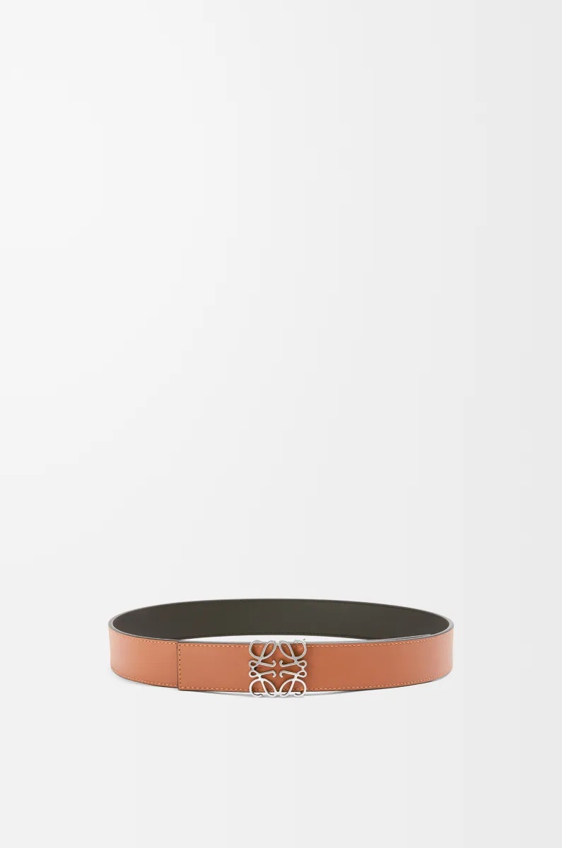 光滑牛皮革双面 Anagram 腰带