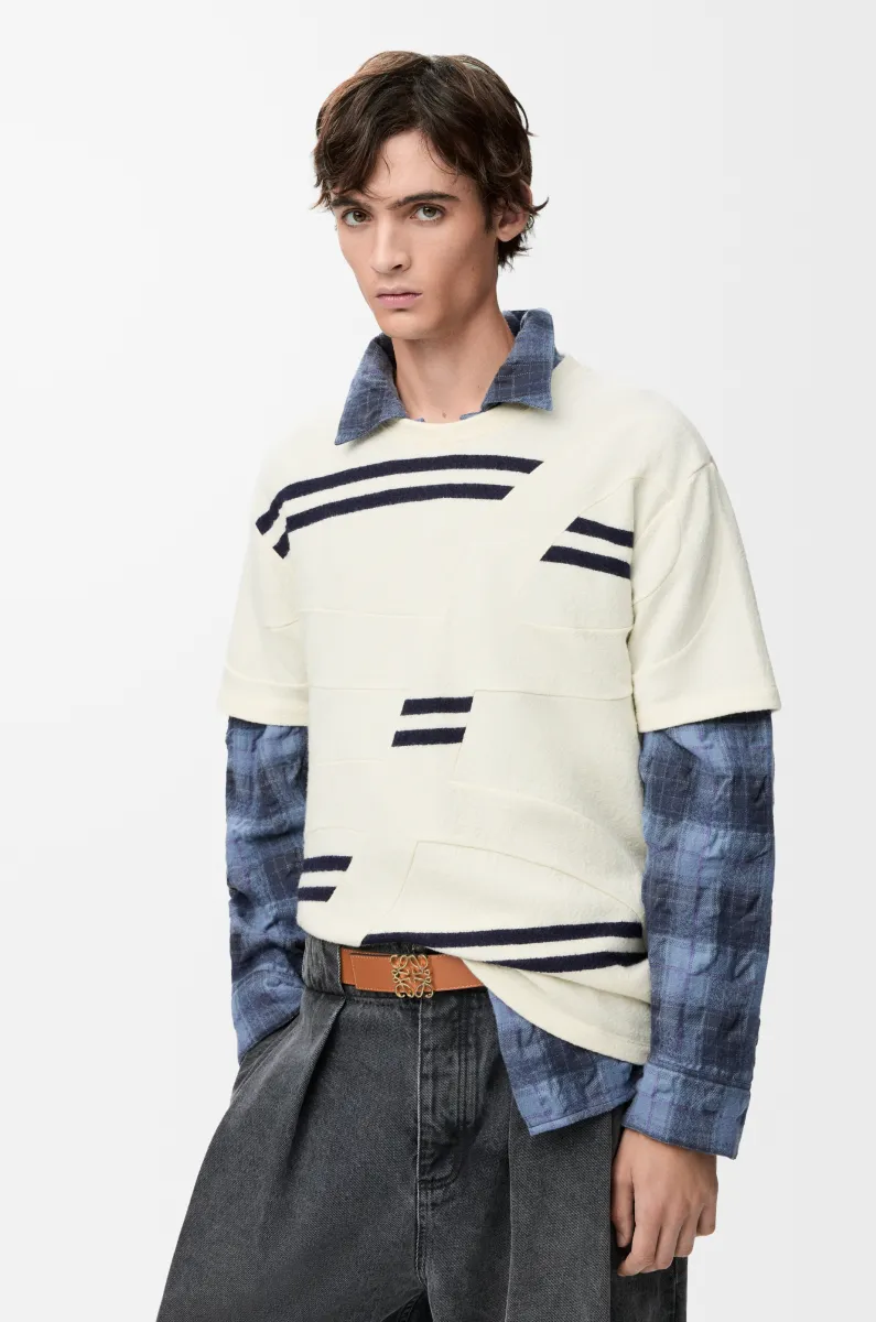 光滑牛皮革双面 Anagram 腰带