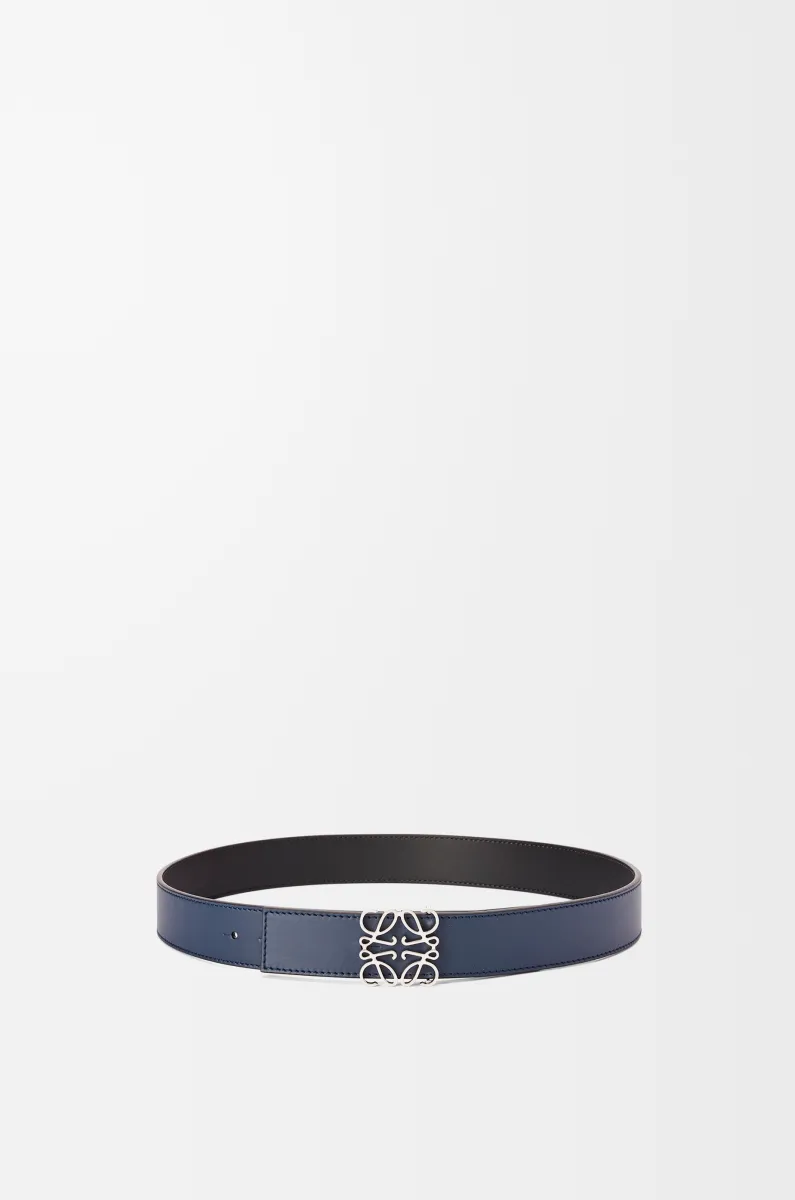 光滑牛皮革双面 Anagram 腰带