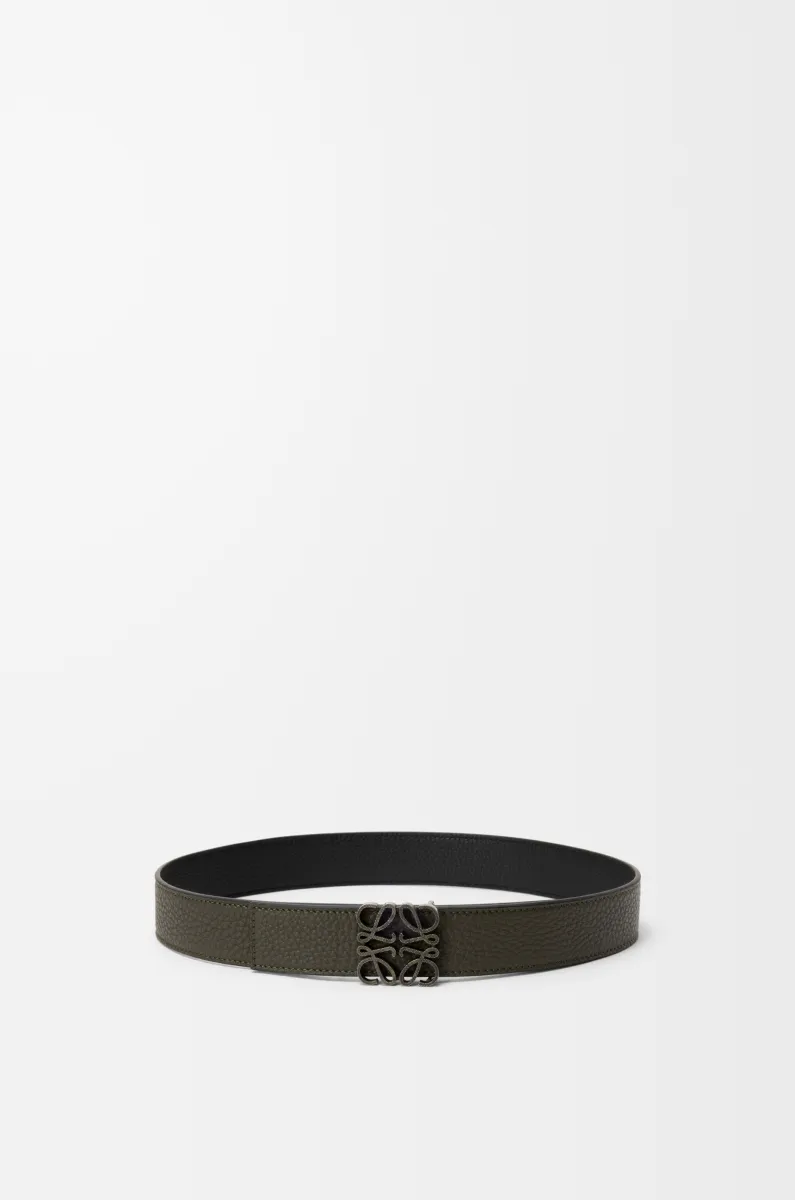 柔软粒面牛皮革双面 Anagram 腰带