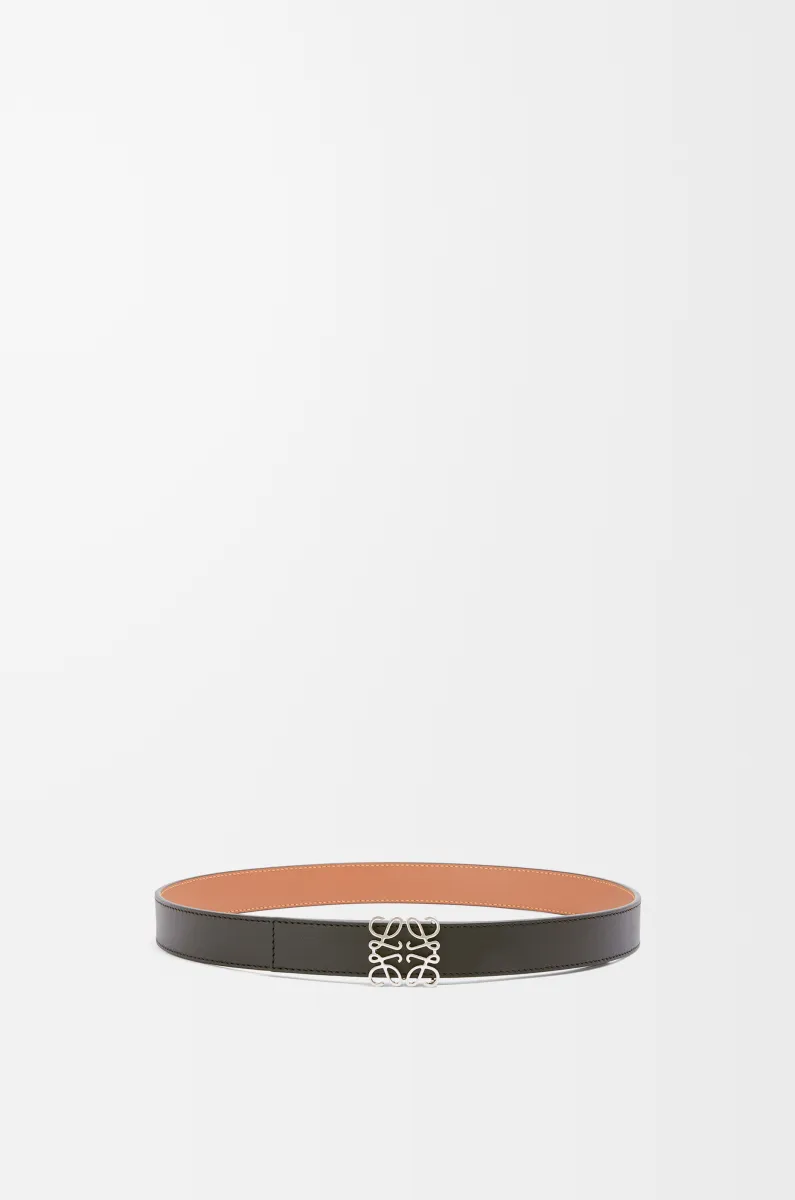 光滑牛皮革双面 Anagram 腰带