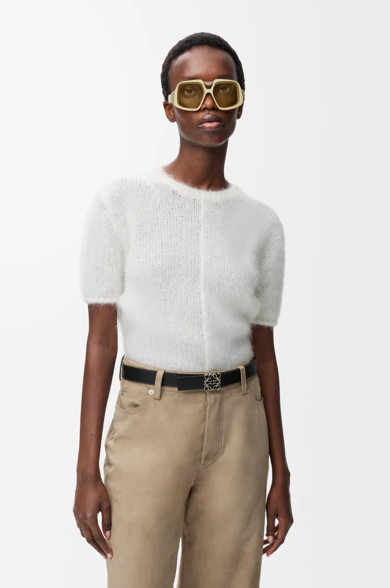 光滑牛皮革双面 Anagram 腰带