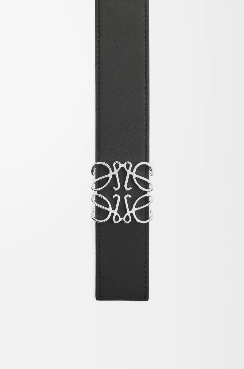 光滑牛皮革双面 Anagram 腰带