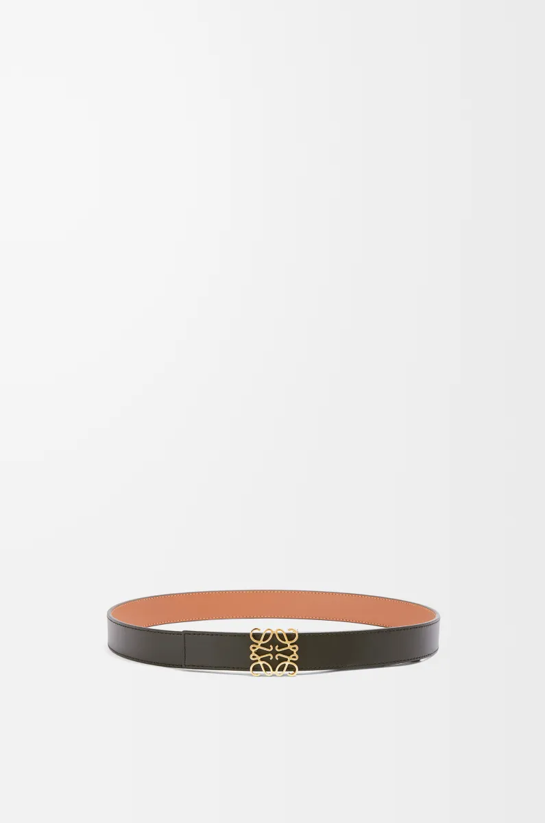 光滑牛皮革双面 Anagram 腰带