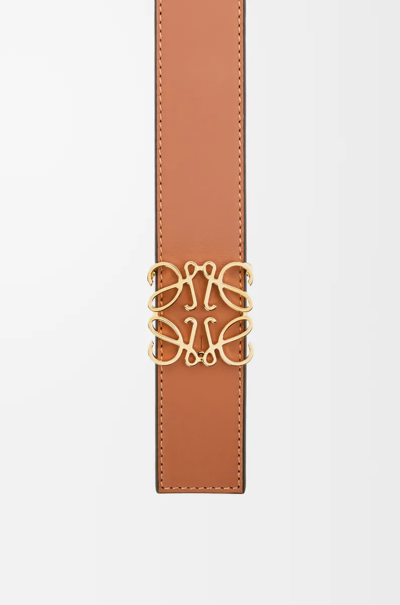 光滑牛皮革双面 Anagram 腰带