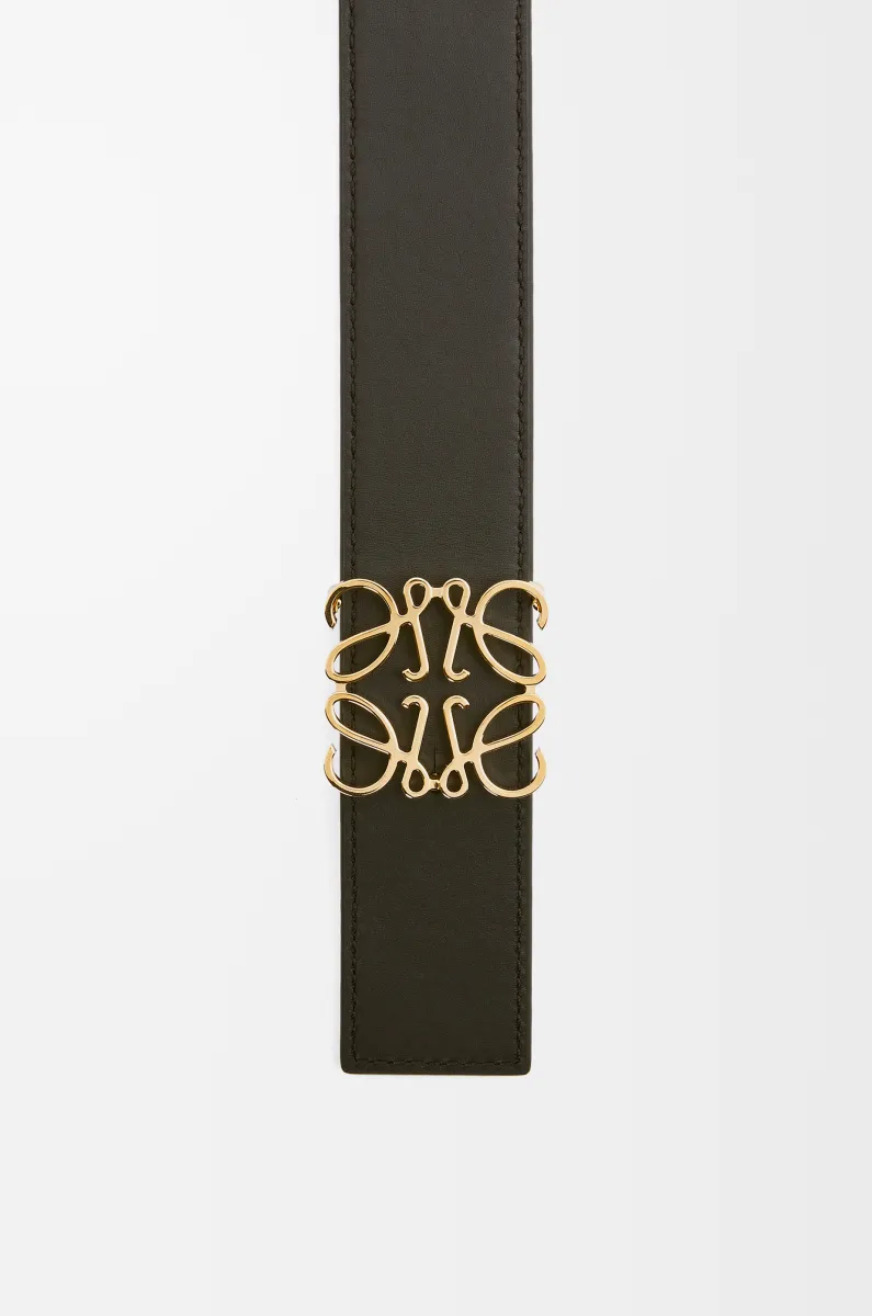 光滑牛皮革双面 Anagram 腰带