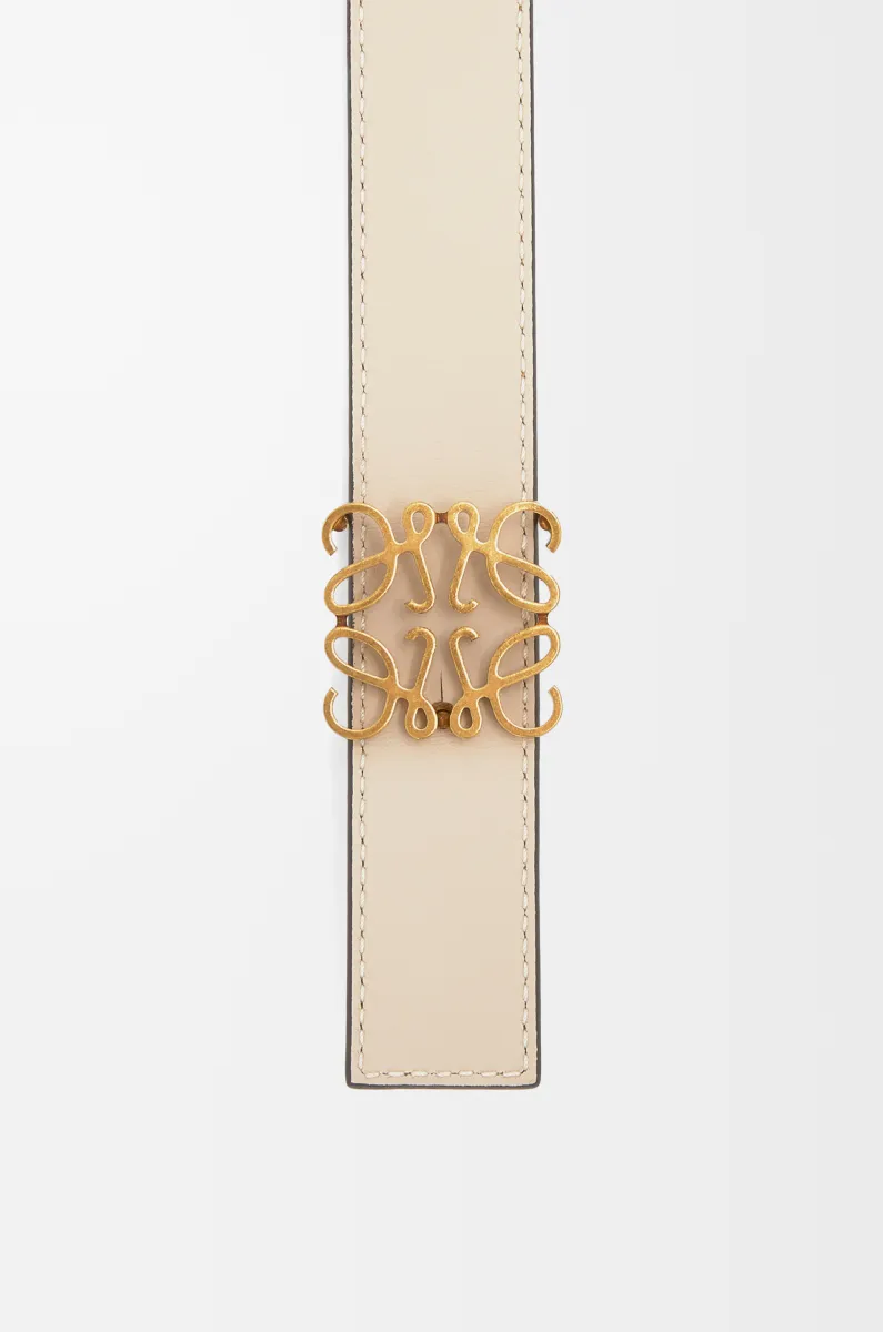 光滑牛皮革双面 Anagram 腰带