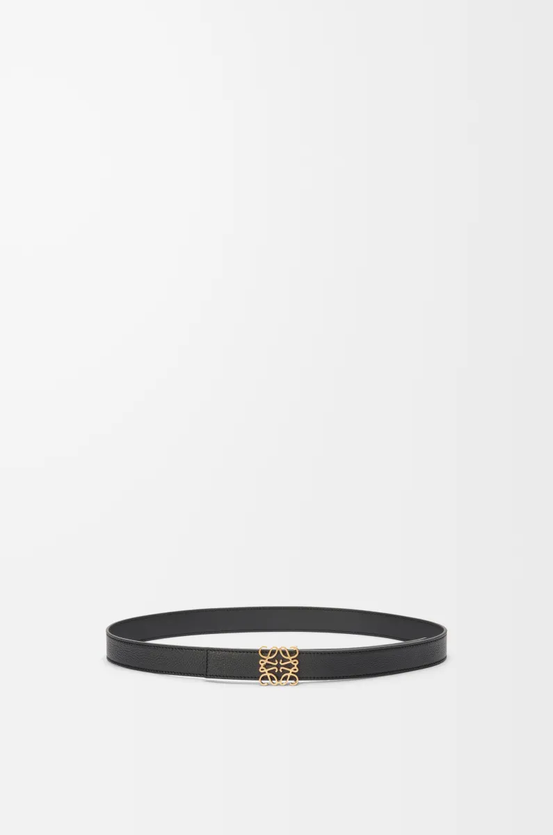 柔软粒面牛皮革双面 Anagram 腰带