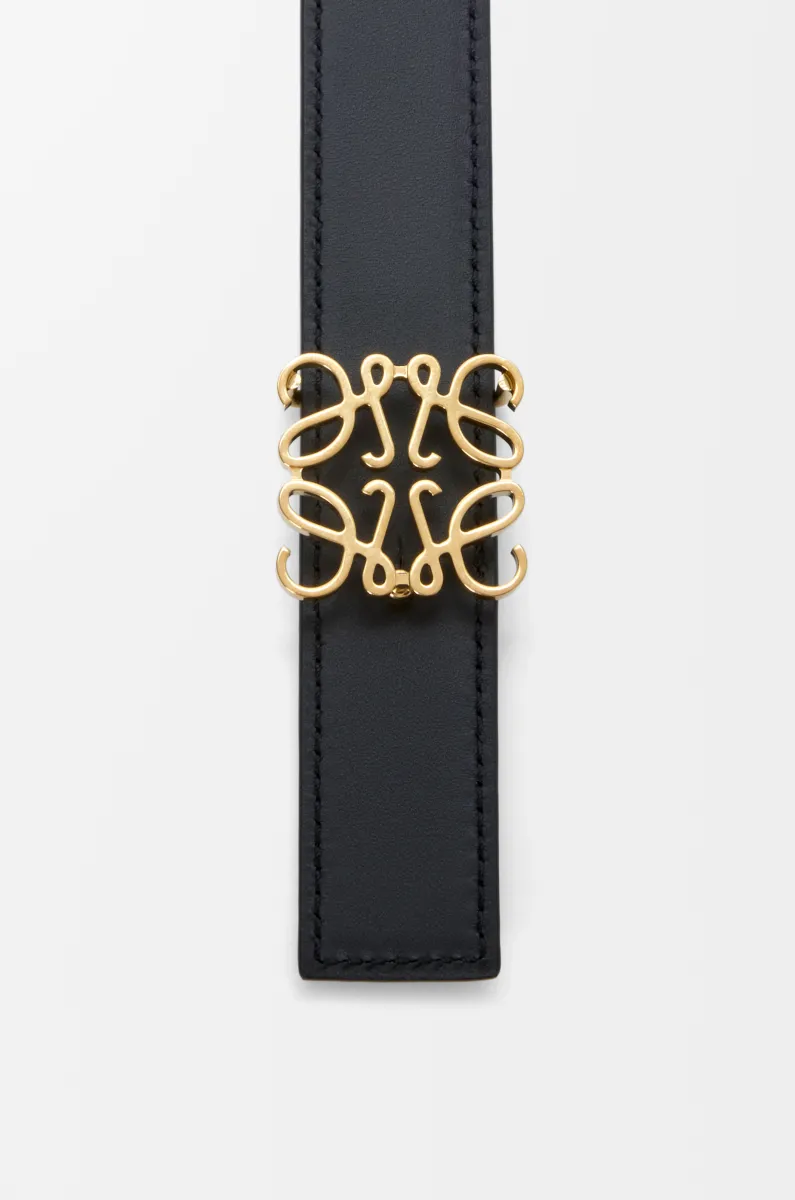 柔软粒面牛皮革双面 Anagram 腰带