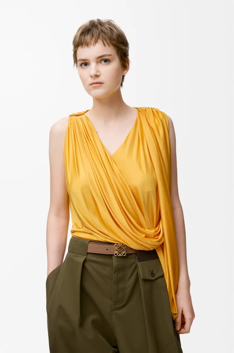 光滑牛皮革 Anagram 双面腰带