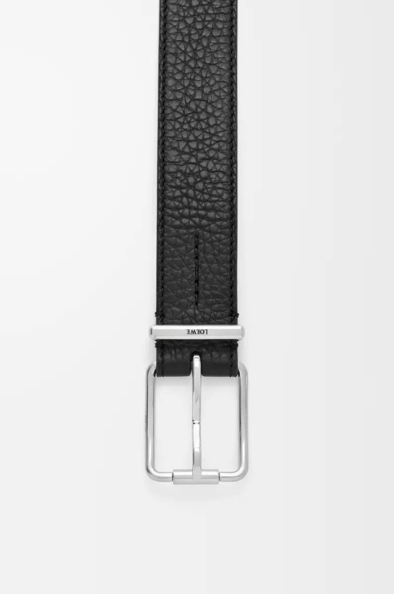 柔软粒面牛皮革经典腰带