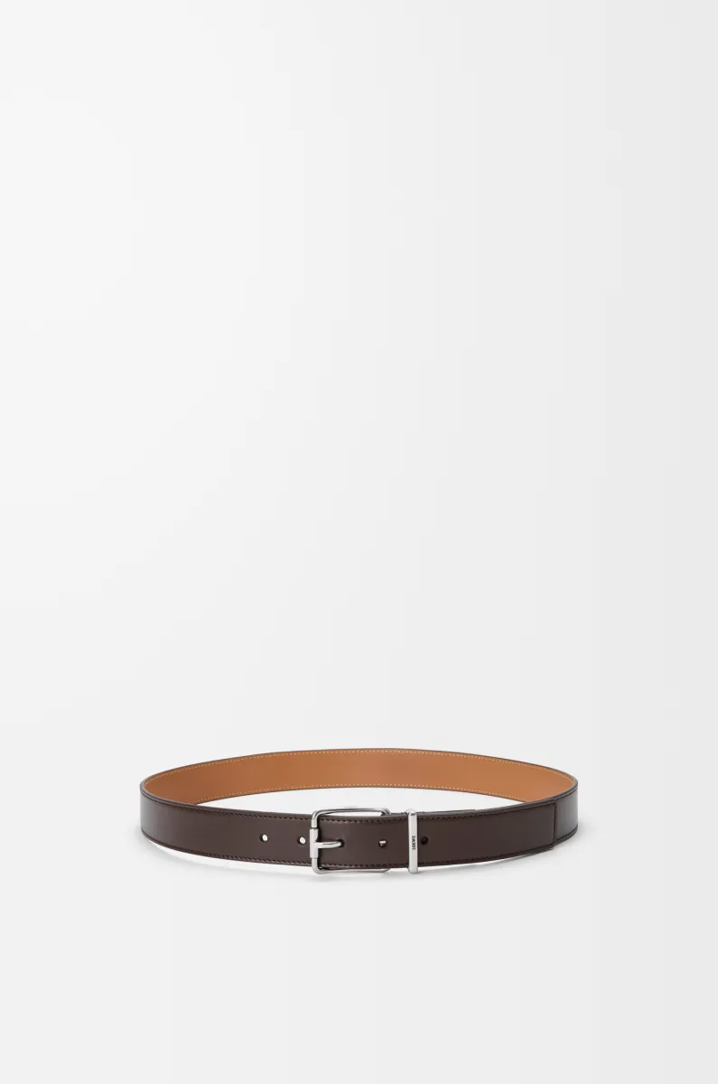 亮面光滑牛皮革经典腰带