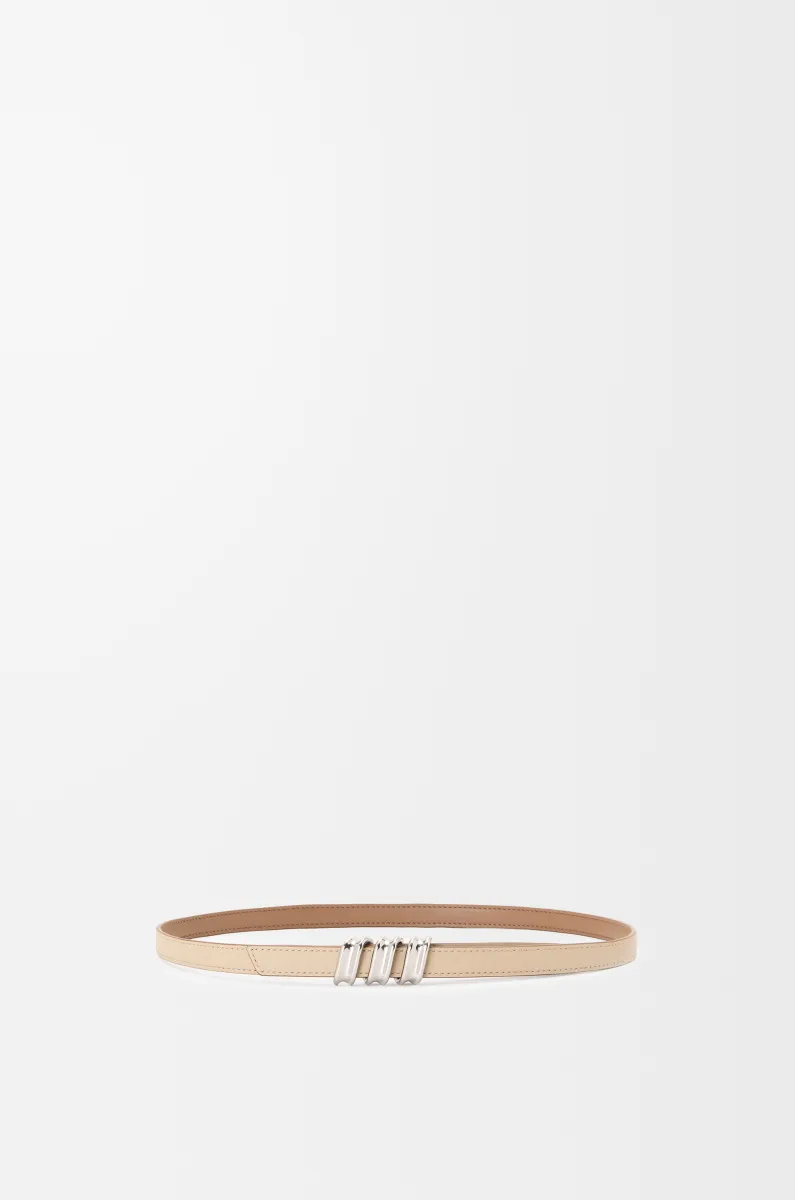 光滑牛皮革 Coil 双面腰带