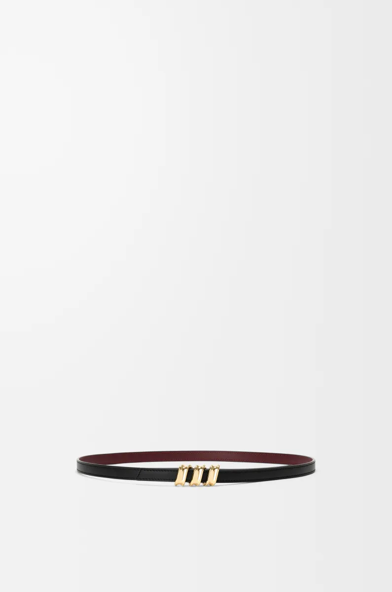 光滑牛皮革 Coil 双面腰带