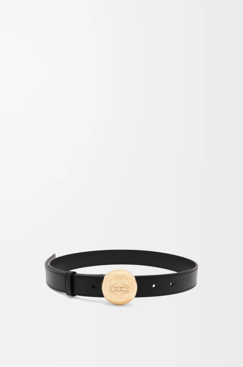 光滑牛皮革 Pebble 腰带