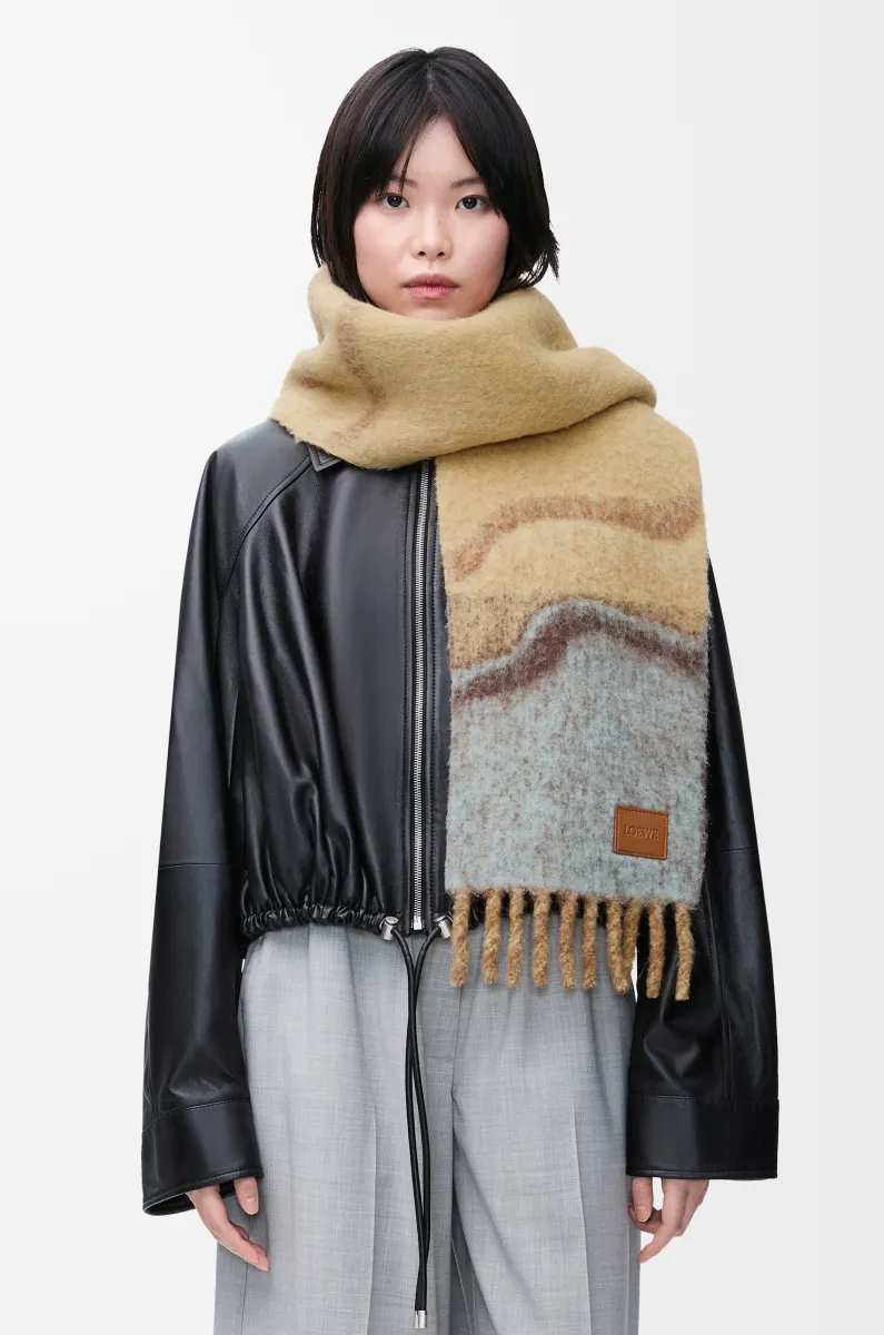 羊驼毛和羊毛混纺围巾