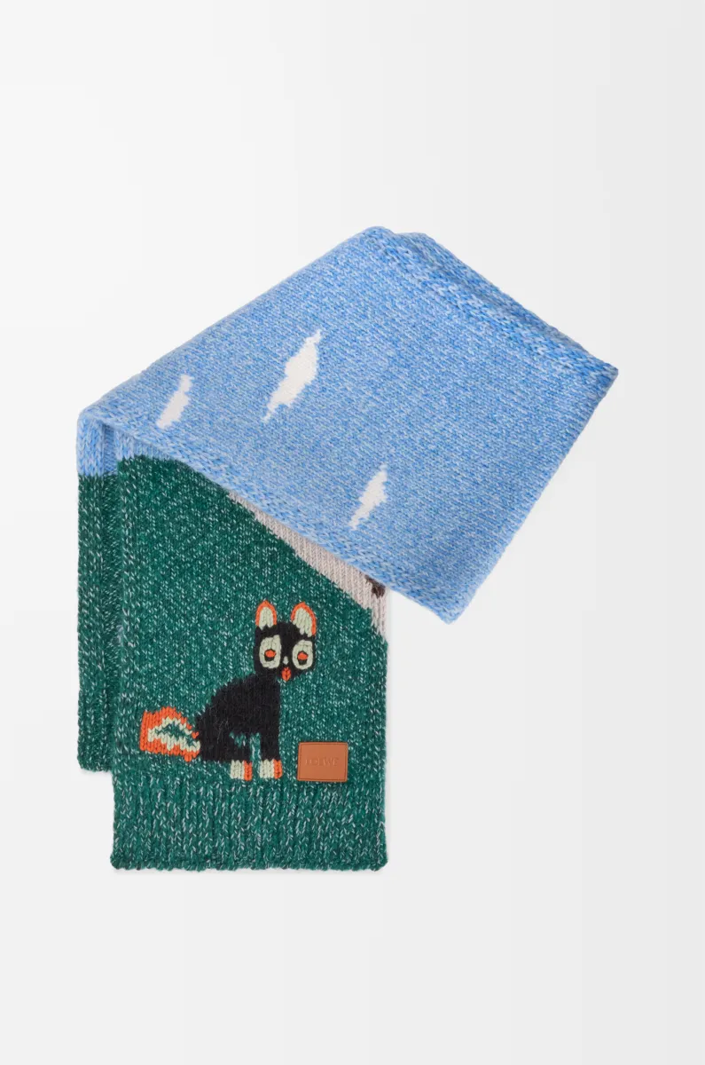 羊毛和马海毛混纺围巾