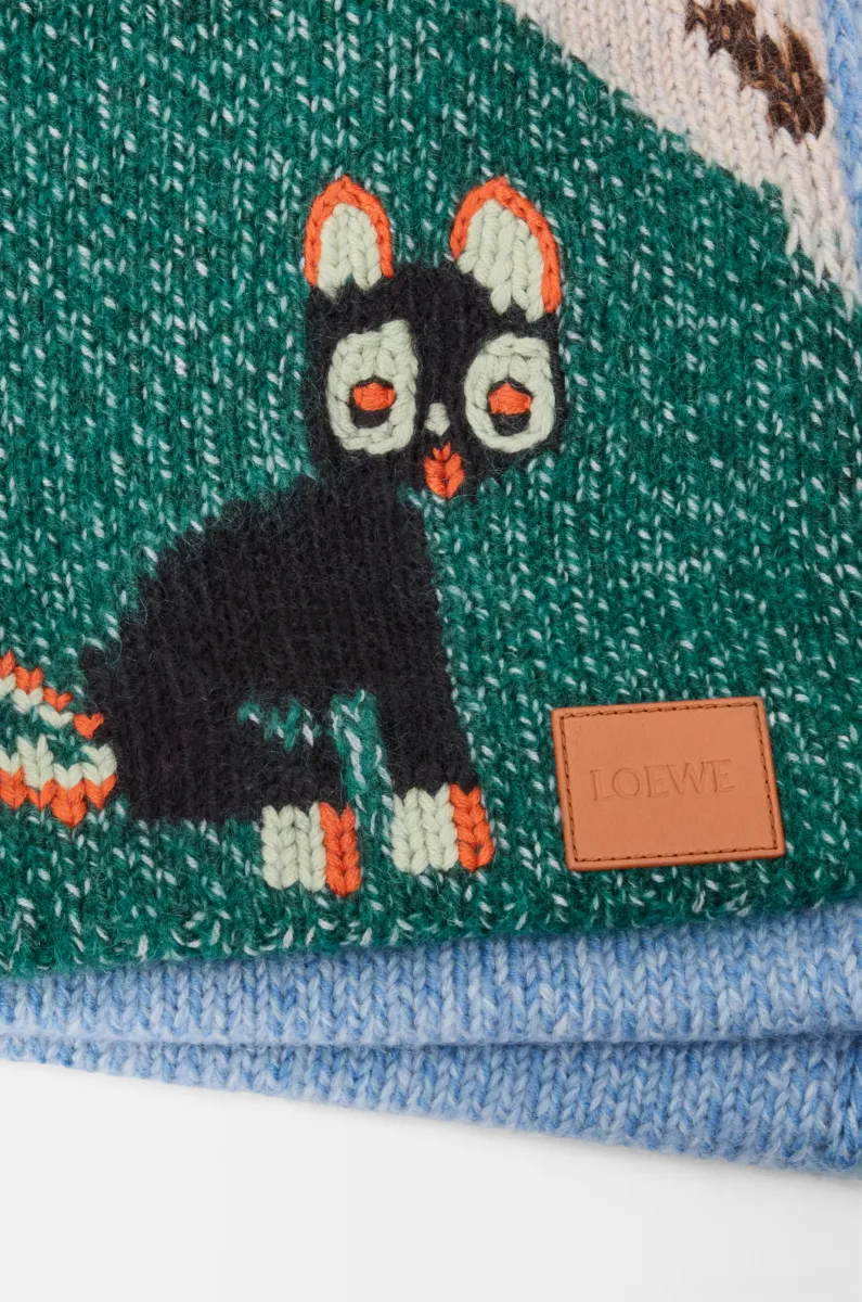 羊毛和马海毛混纺围巾