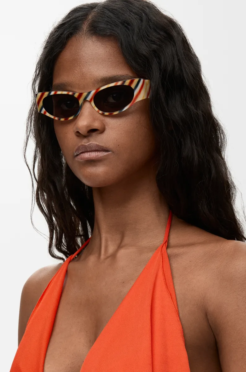 Flash 纤薄猫眼造型太阳眼镜