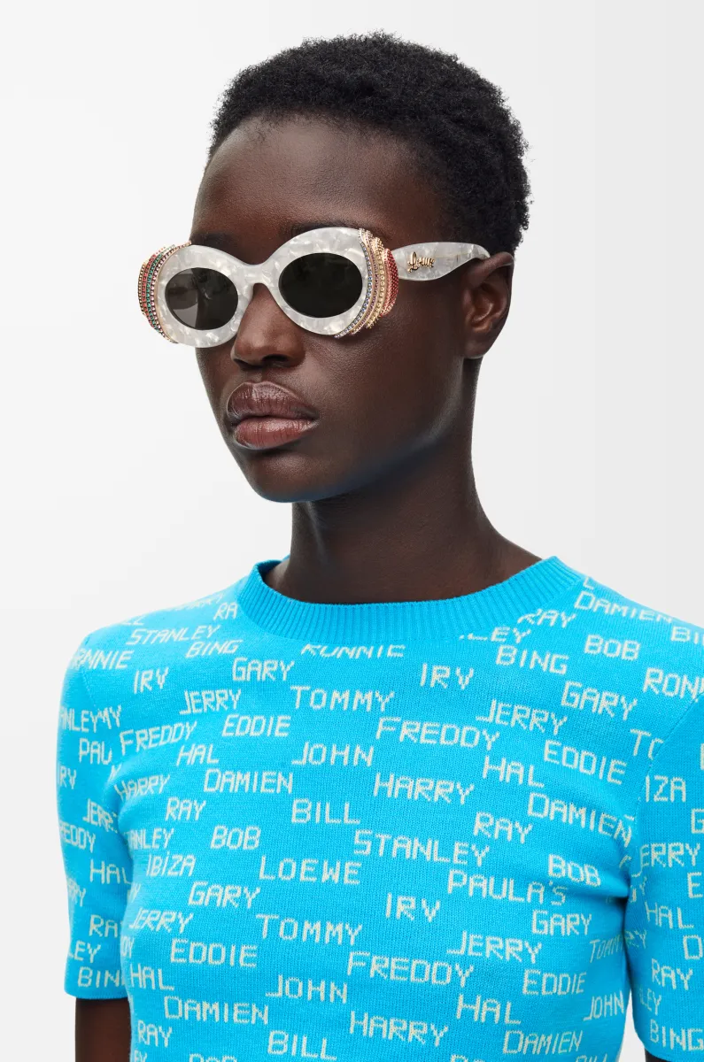 密镶椭圆形太阳镜 