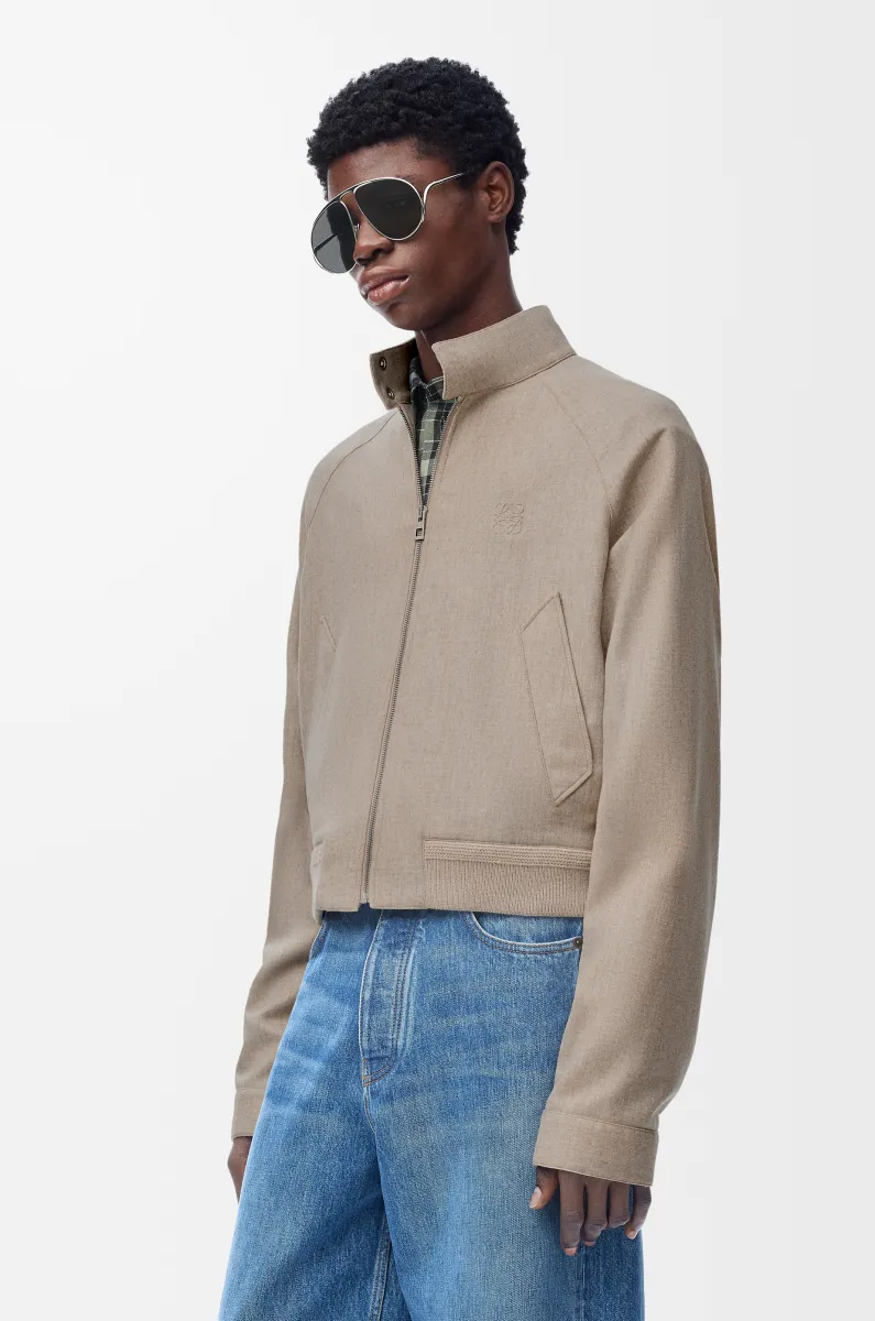 羊毛和羊绒拉链夹克