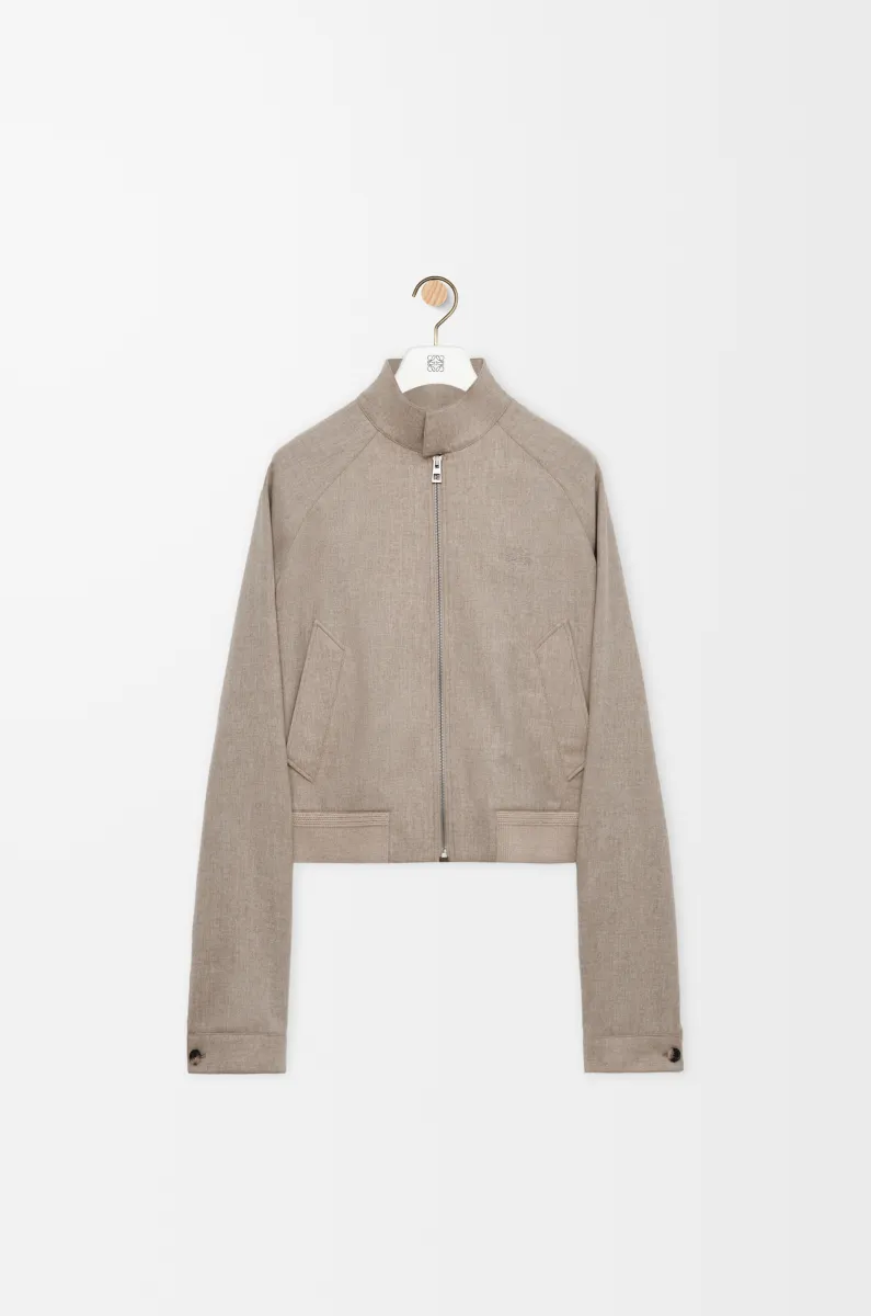 羊毛和羊绒拉链夹克