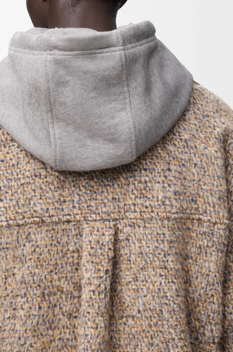 羊毛和羊驼毛混纺外套衬衫