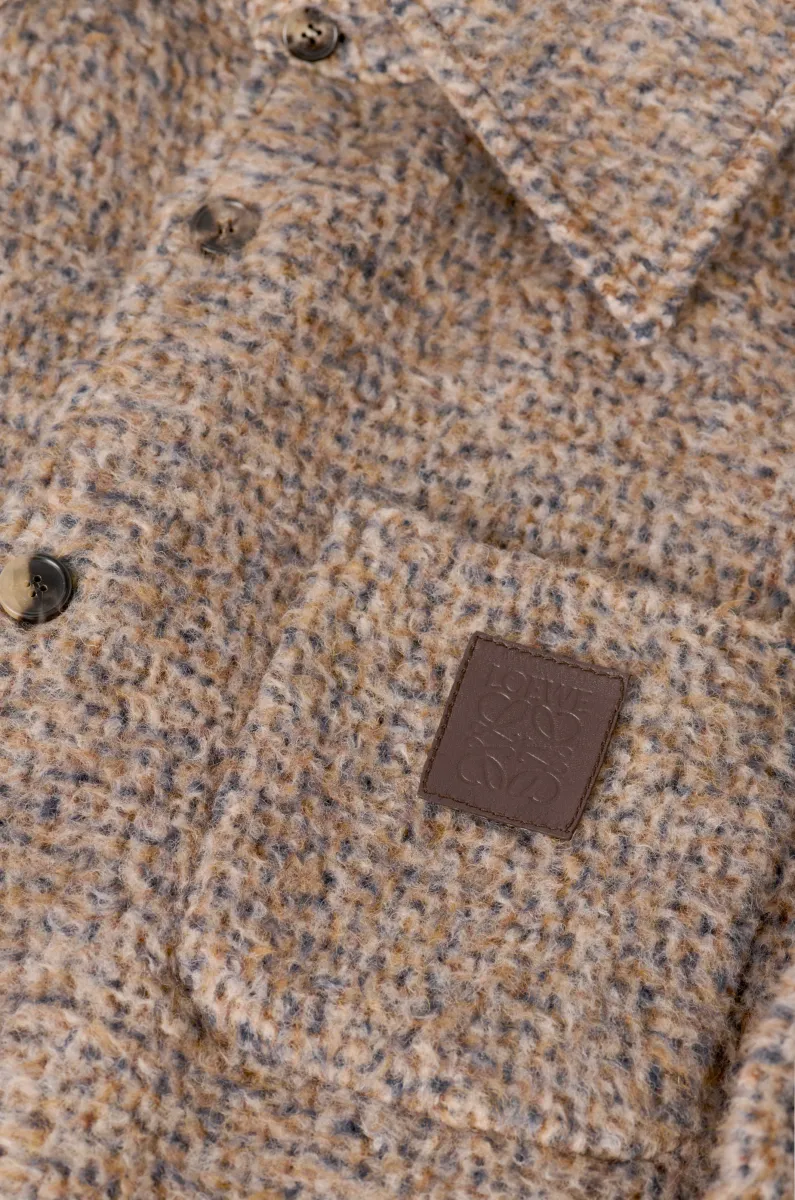 羊毛和羊驼毛混纺外套衬衫