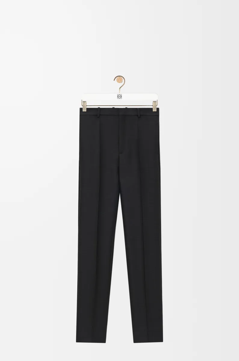 羊毛和丝绸长裤