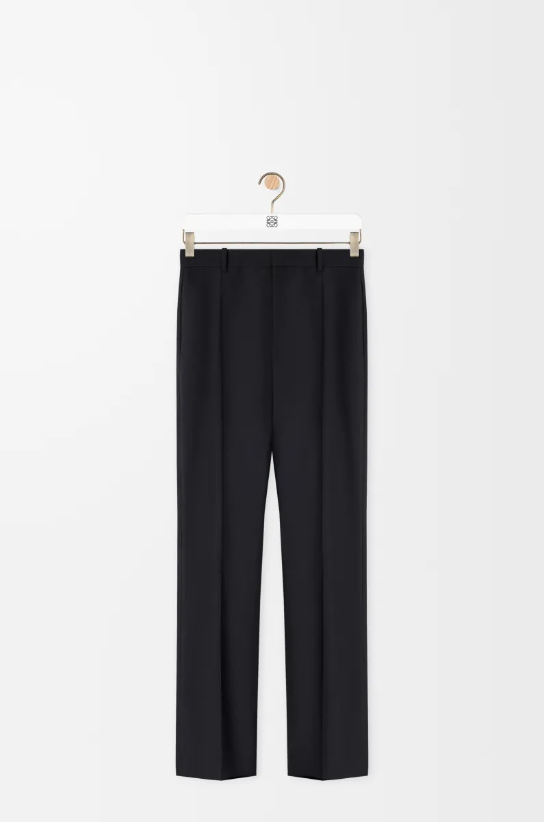 羊毛和丝绸长裤