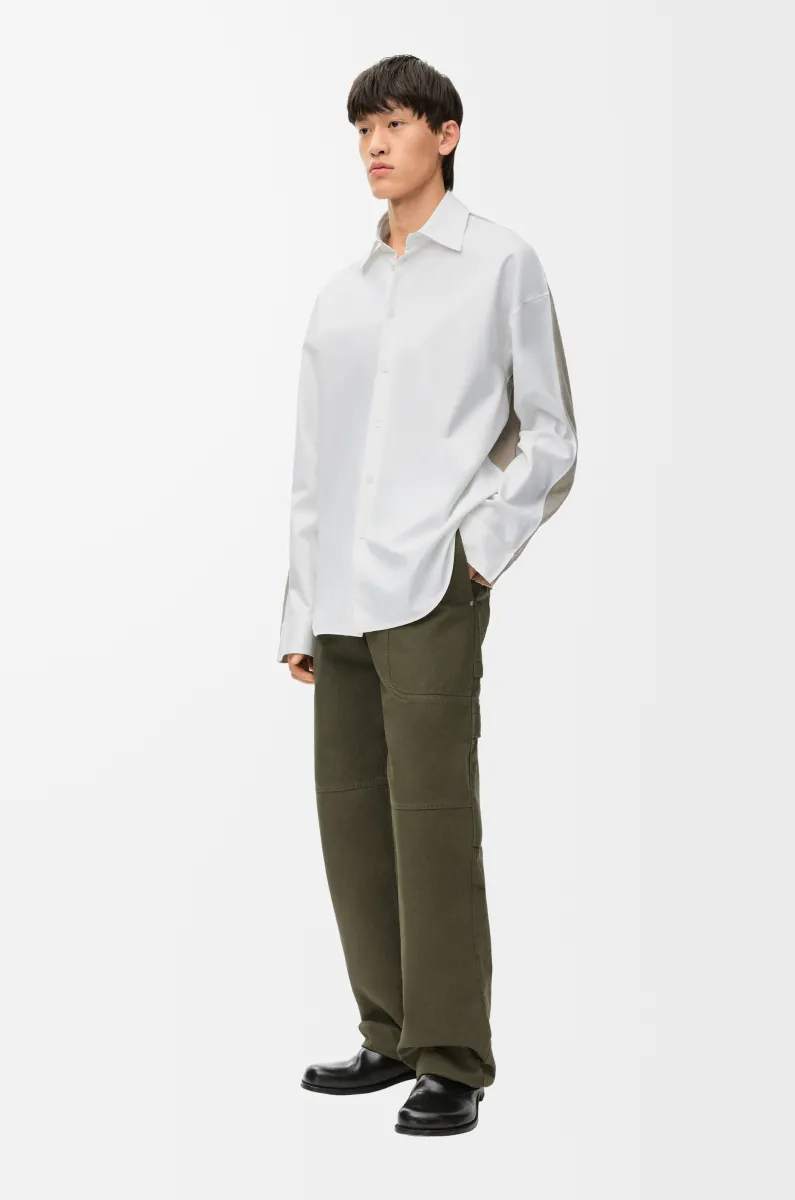 棉质和羊毛混搭衬衫