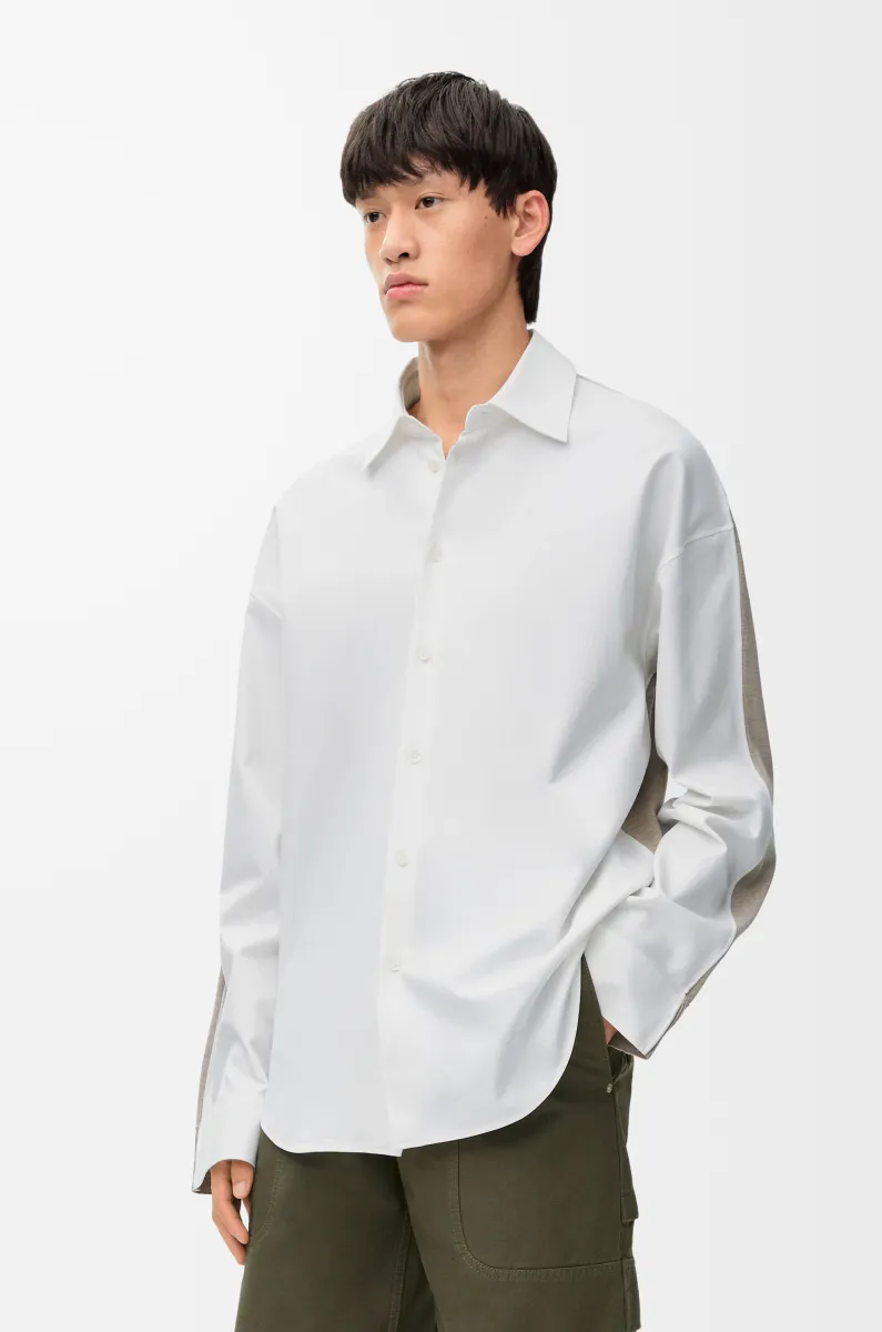 棉质和羊毛混搭衬衫