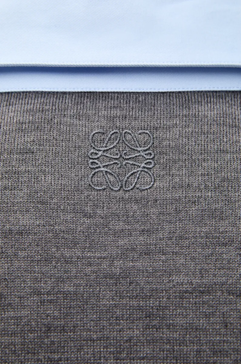 棉质和羊毛混搭衬衫