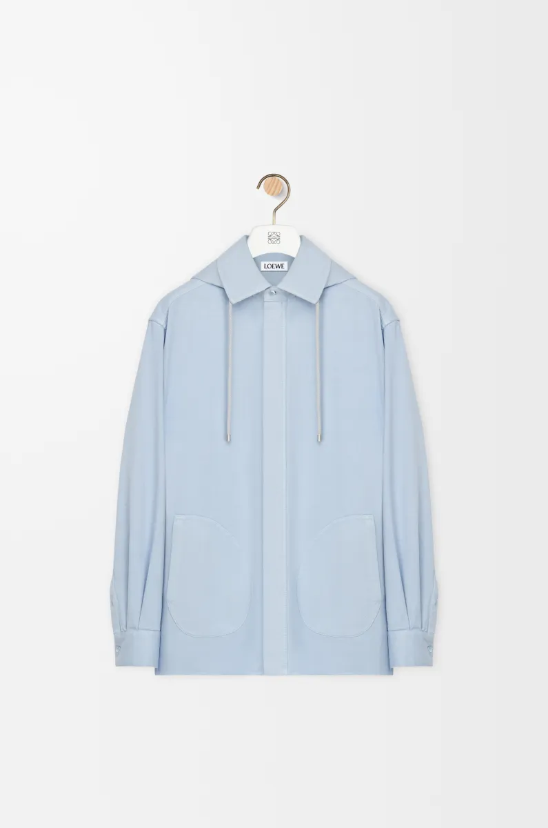 棉质连帽外套衬衫