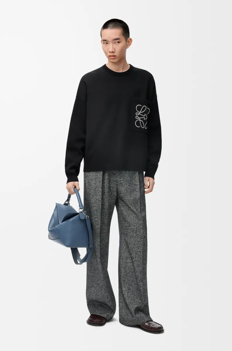 棉质 Anagram 口袋毛衣