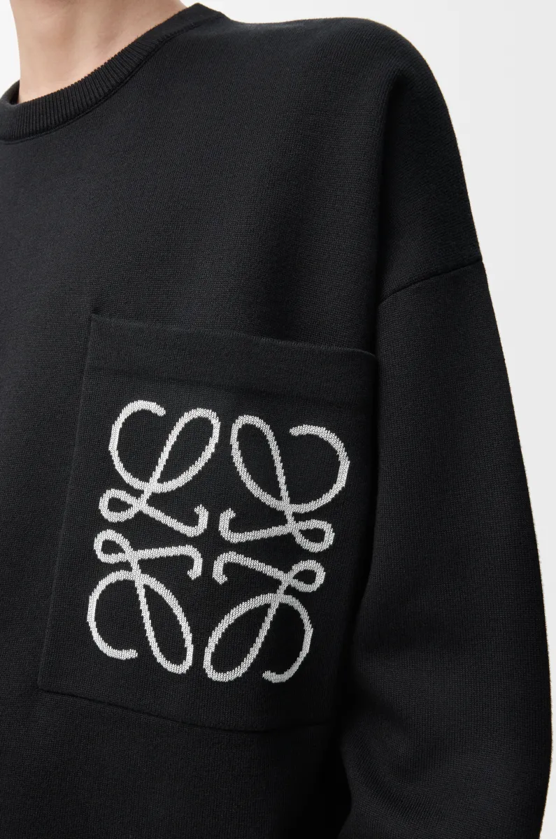 棉质 Anagram 口袋毛衣