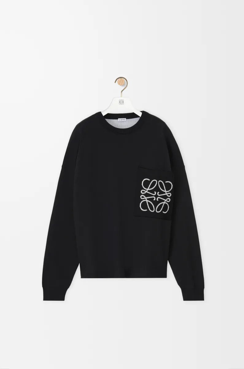 棉质 Anagram 口袋毛衣